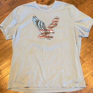 Life Is Good Men's Light Blue Graphic Eagle T-Shirt 3X